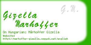 gizella marhoffer business card